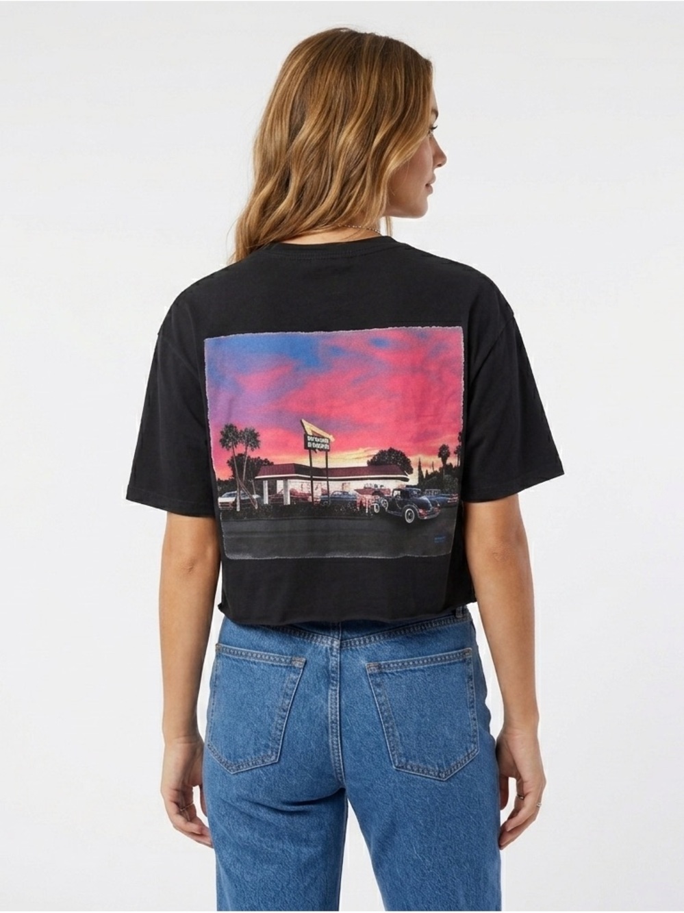 In-N-Out Burger Mike Rider 2020 California Sunset Cropped Tee Size M